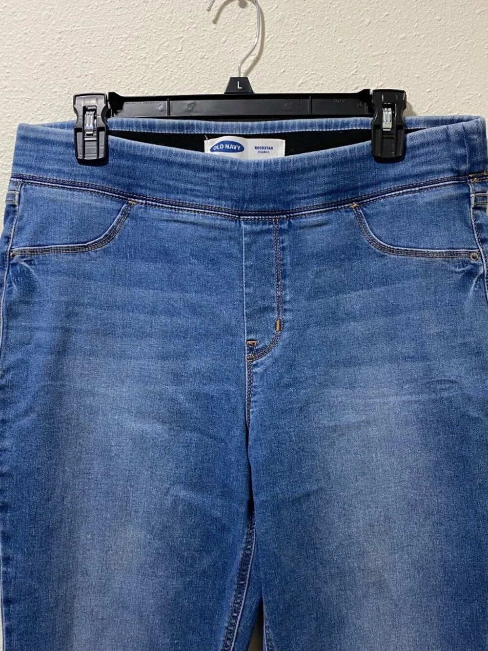 Old Navy Rockstar Jeggings Womens 12 Blue Stretch Pull On Skinny Jeans - Picture 3 of 10